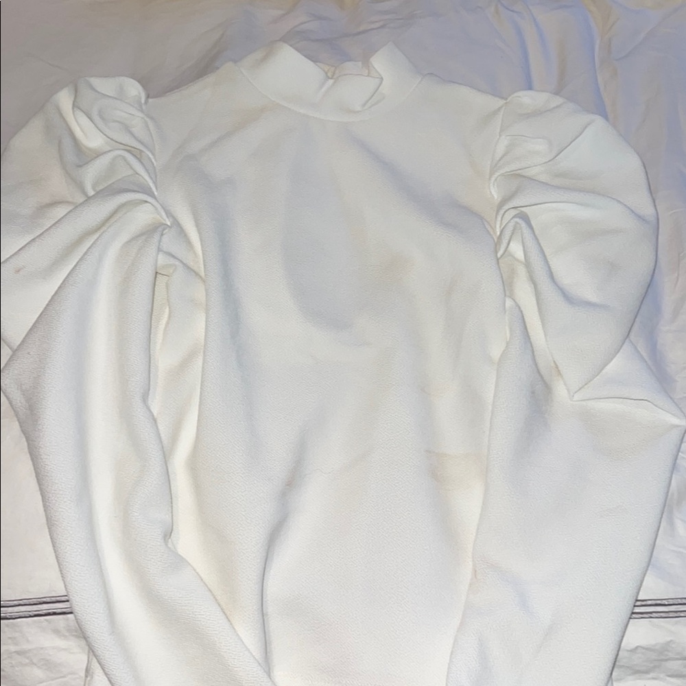 Elegant White Puff Sleeve Blouse